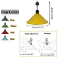 thumbnail image 5 of FSLiving Adjustable Angle H-Type Track Pendangt Light,E26 Matte Black Base with Yellow Metal Shade,Remote Control Dimmable Color Changing Timing Lamp for Home Kitchen Farmhouse,Customizable - 1 Light, 5 of 7