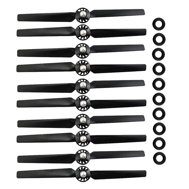 Lot De 10 Paires D'hélices 5x3 Pour Drone Quadricoptère / Avion RC - Nylon Rouge - Avec Bagues D'adaptation - Marque Uxcell - Neuf