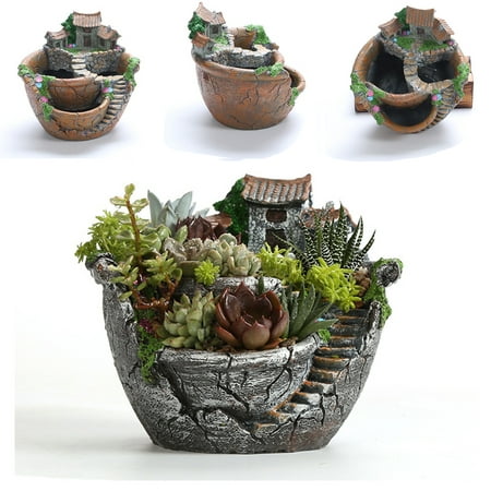 On Clearance Resin Cactus Succulent Plant Pot Garden Decorations Home Indoor