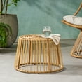 thumbnail image 4 of Apulia Outdoor Wicker Side Table, Light Brown, 4 of 8
