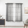 thumbnail image 2 of 2 Piece Linen Textured Window Treatment Tiers/Curtains panels Drapes Set, 2 of 9