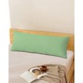 thumbnail image 2 of Light Green Body Pillow Cover 20x54, Farmhouse Solid Green Color Modern Art Decorative Pillowcase with Zipper, Microfiber Pillow Protector, Soft Breathable Long Lumbar Pillowcases for Women, 2 of 9