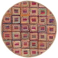 thumbnail image 2 of SAFAVIEH Cape Cod Alayna Geometric Area Rug, Natural/Red, 6' x 6' Round, 2 of 8
