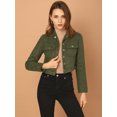 thumbnail image 3 of INSPIRE CHIC Women's Turn Down Collar Faux Suede Cropped Moto Jacket, 3 of 6