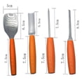 thumbnail image 2 of 4 Pcs Halloween Pumpkin Carving Kit,Orange Color Stainless Steel Pumpkin Carving Tools Pumpkin Carving Knife, 2 of 4