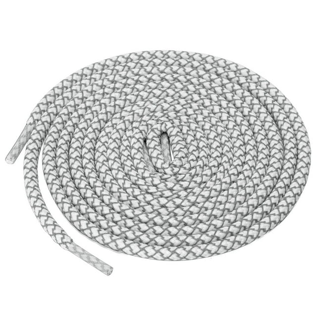 INSPIRE CHIC 2 Paires Lacets Ronds Élastiques Réfléchissants Unisexes pour Espadrilles Blancs 120 cm/47.2 Pouces