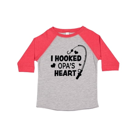 Inktastic I Hooked Opa s Heart with Fishing Rod Boys or Girls Toddler T-Shirt