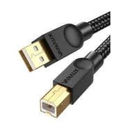 VANAUX 5ft USB 2.0 Printer Cable, USB-A to USB-B Scanner Cord for Fax Machine, USB Switch, MIDI Keyboard
