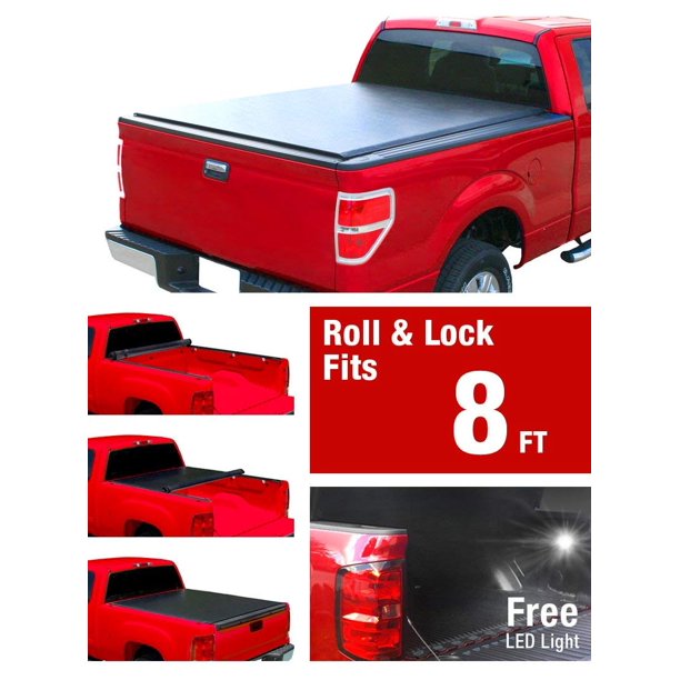 Maxmate Low Profile Roll Up Truck Bed Tonneau Cover Works With 2004 2008 Ford F 150 Excl 2004 Heritage Styleside 8 Bed Walmart Com Walmart Com