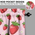 thumbnail image 5 of Kitchen Curtains 36 Inch Short - 3 Panel Set Strawberry Print, Rod Pocket Window Curtains 100% Polyester, Cute Fruit Valance for Farmhouse, Cafe, Living Room, Bedroom, Easy Wash, 5 of 6