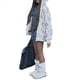 thumbnail image 3 of Sudadera con Capucha y Estampado de Estrellas con Cremallera para Mujer, Sudaderas , Conjuntos de Moda de Otoño, Ropa de Pareja de Forro Y2K. L, 3 of 8