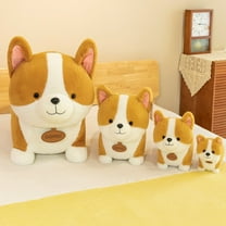 OEFNTAC Toys Cute Corgi Dog Doll Toy Sleeping in Bed Plush Home Decoration Soft Stuffed Animal 25cm/40cm/55cm Gifts