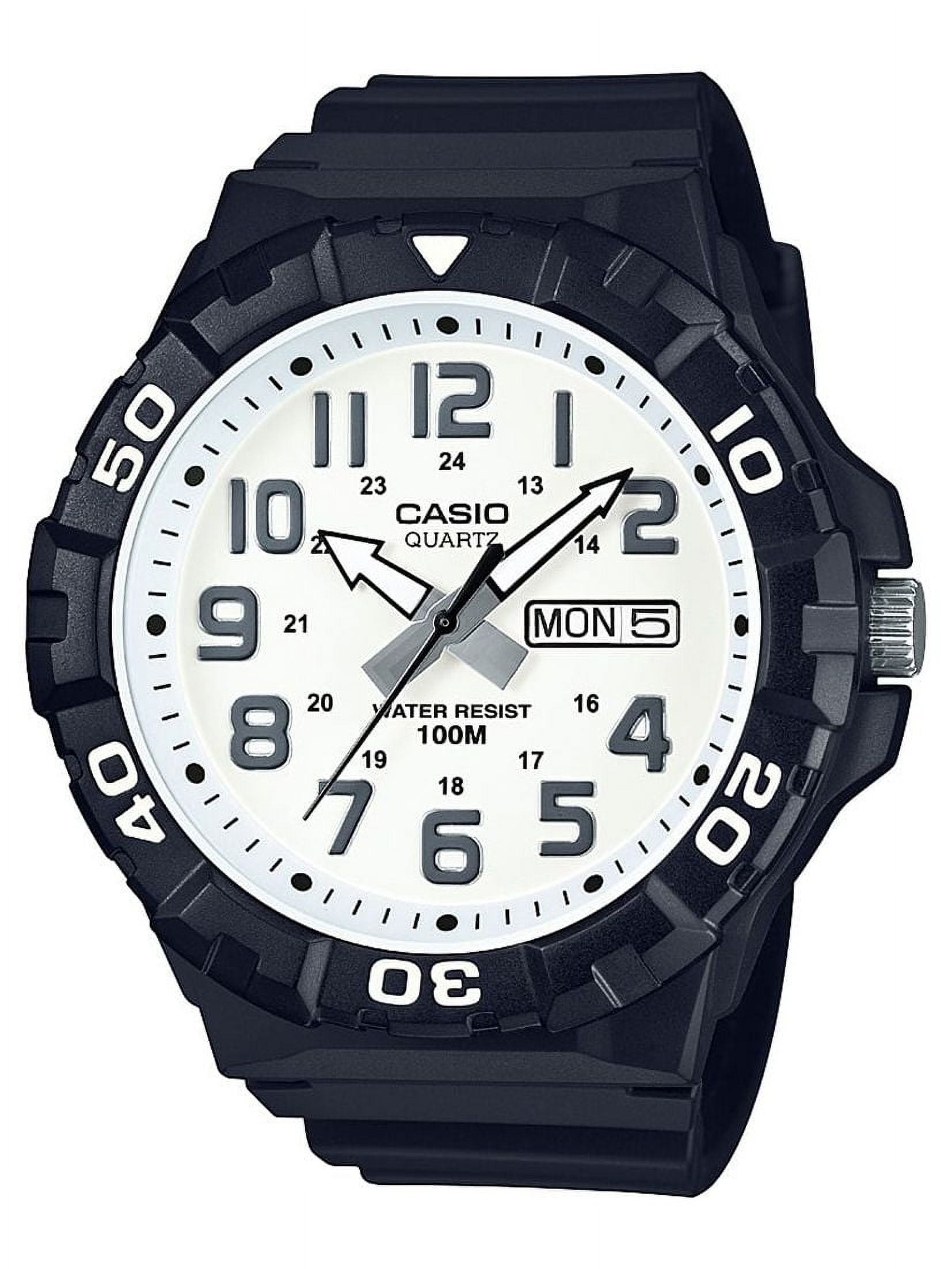 Casio, Men's Oversized Dive Style Watch, Black and White, 52mm