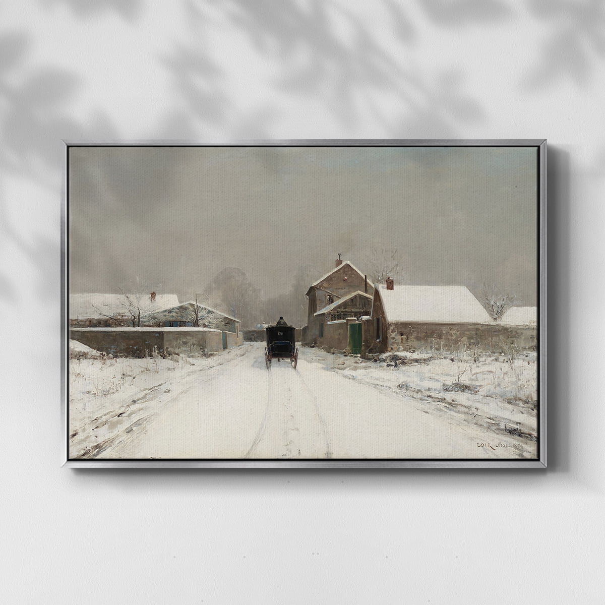 Vintage Animal Print-XXVII By Wexford Home Framed in Silver Wood Gallery Wrapped Canvas 17 in. x 25 in.