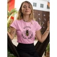 thumbnail image 2 of Bee Happy Nature Garland T-Shirt Women -Image by Shutterstock, Female 3X-Large, 2 of 4