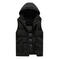 thumbnail image 2 of BiZtdJrK Mens Hooded Puffer Vest Sleeveless Zip Up Padded Jackets Coat Big and Tall Outdoor Lightweight Water-Resistant Vests with Pockets Prime Day Sales Black M, 2 of 6