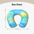 thumbnail image 3 of U-Shaped Pillow 11.8×9.8in With Pillow Core Comfortable Soft Invisible Zipper For Daily Travel Driving Office Lightseagreen Tie-Dye Background Vibrant Colors And Swirling (2), 3 of 8