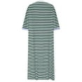 thumbnail image 5 of Aboser Womens Zip Up Nightgown Fashion Striped Print Sleepwer Casual Zipper Front House Robes Loose Square Neck Housecoat Loose Long Sleeve Loungewear with Pockets, 5 of 5