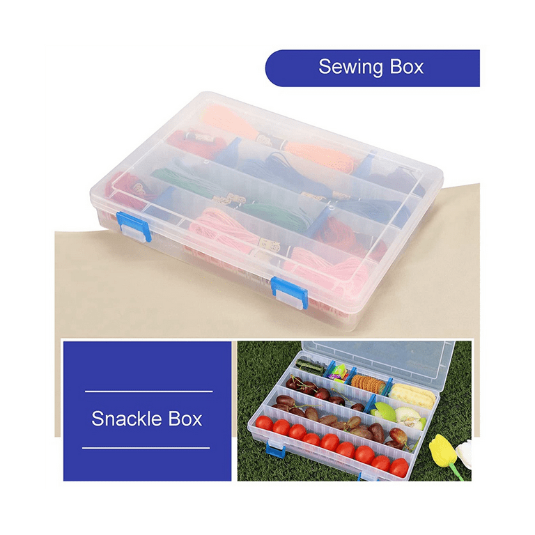 Waterproof Tackle Box, 3700 Tackle Tray, Snackle Box Container With Dividers,  Lure Organizer Box Fishing Storage Box