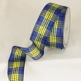 thumbnail image 2 of The Ribbon People Blue and Yellow Plaid Wired Craft Ribbon 2.5" x 20 Yards, 2 of 2