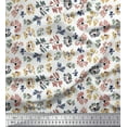 thumbnail image 1 of Soimoi Poly Georgette Fabric Flower Artistic Print Sewing Fabric Yard 42 Inch Wide, 1 of 3