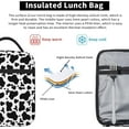 thumbnail image 4 of Lunch Box Insulated Portable Soft Bag Cooler Thermal Meal Tote Kit for Men Women, Large Reusable Portable Lunch Box Tote, for Black White Milk Cow Spots Print, 4 of 6