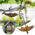 thumbnail image 3 of Comedero Decorativo Para Pájaros, Comedero Para Pájaros Con Paraguas, Hierro Metálico Para Patio, 3 of 7