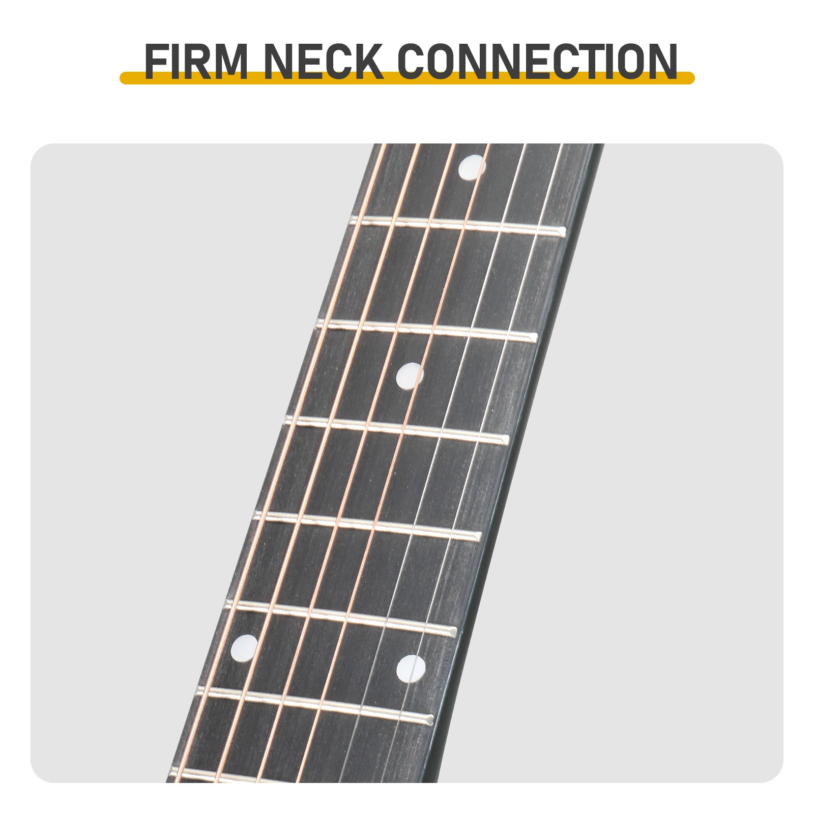 41 Inch Dreadnought Cutaway Acoustic-Electric Guitar with Built-In EQ Pickup, Basswood Body, 6 Steel Strings, Right-Handed for Beginners and Students