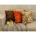 thumbnail image 4 of The HomeCentric Pillow Case Brown Pillow Covers Solid Throw Pillows Cover Pack of 2 12x12 inch (30x30 cm) Cushion Covers Decorative Satin Square Pillowcases Vintage Style Ruffles - Vintage Affair, 4 of 8