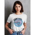 thumbnail image 2 of Shark Attack Print Shaped T-Shirt Women -Image by Shutterstock, Female x-Large, 2 of 4