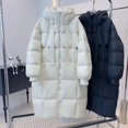 thumbnail image 2 of Chaqueta larga de plumón de pato para mujer, abrigos de otoño e invierno, abrigo acolchado con capucha, parkas de alta gama, parka impermeable, moda, 2024, 2 of 4