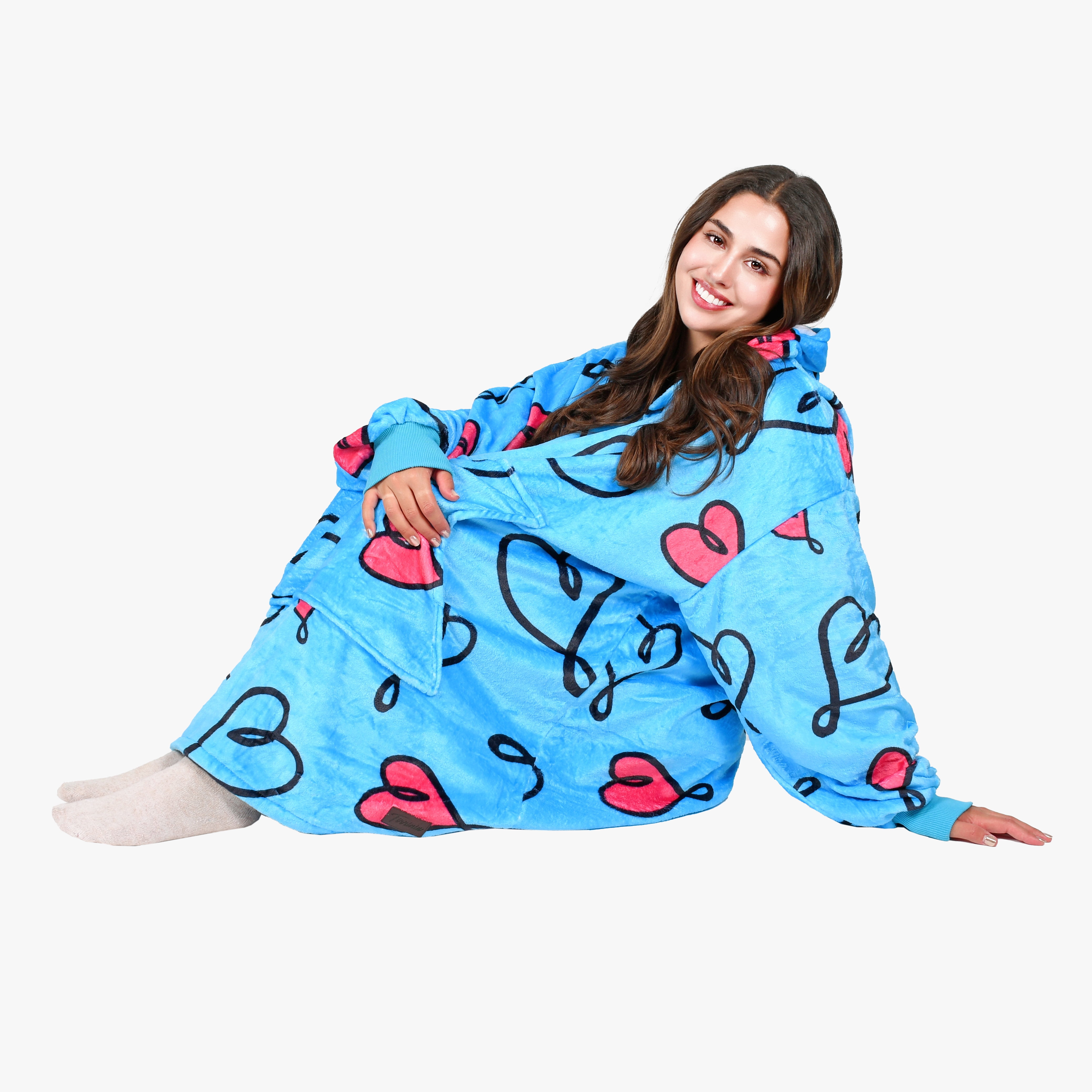 Oversized Hoodie Blanket Sweatshirt,Super Soft Warm Comfortable Fleece Giant Pullover with Large Front Pocket,for Adults Men Women Teenagers Kids Wife Girlfriend