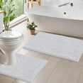 thumbnail image 1 of Juego de alfombras de baño Luxurux, alfombrilla de baño de chenilla, antideslizantes, color blanco, 1 of 9
