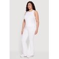 thumbnail image 2 of Women's Plus Size Stretchy High Waisted Flare Leg Pants, 2 of 4