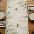 thumbnail image 5 of Table Runners 90 Inches Long Dress Scarves, Watercolor Floral Farmhouse Coffee/Dining/Kitchen Table Runner for Living Room, Spring Flowers Birds Plants Country Beige 13x90 Inch, 5 of 9