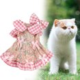 thumbnail image 3 of CSChome Pet Dress With Bow Decorations Summer Hawaii Dog Floral Pattern Pet Skirt Decorations Breathable Comfortable Pet, 3 of 7