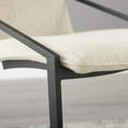 thumbnail image 4 of Side Dining Chair, Fabric, Metal Steel, Black Beige, Modern Contemporary Urban Design, Kitchen Room Cafe Bistro Restaurant Hospitality, 4 of 9