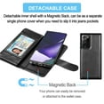 thumbnail image 3 of Galaxy Note 20 Ultra Case, Samsung Galaxy Note 20 Ultra Wallet Case, Takfox PU Leather Case Cash ID Credit Card Slots Holder Flip Phone Case Kickstand Detachable Magnetic Hard Cases & Strap, Black, 3 of 7