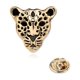 thumbnail image 1 of Pin de solapa con broche para cuello de camisa de hombre con cabeza de leopardo, 1 of 4