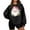 Black, variant on Christmas Sweatshirt for Women Oversized Santa Claus Plush Shirt Crew Neck Long Sleeve Pullover Loose Tops