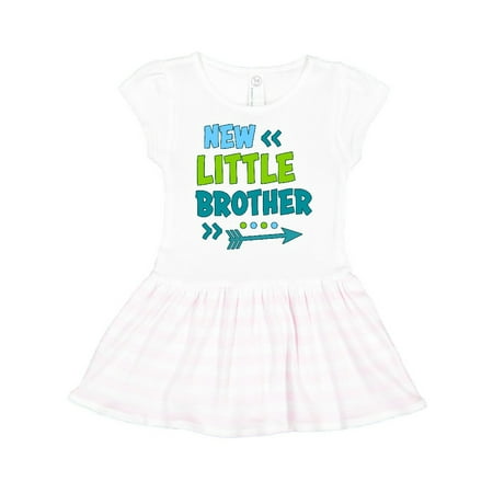 

Inktastic New Little Brother with Arrow Gift Toddler Girl Dress