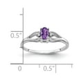 thumbnail image 2 of Primal Gold 14 Karat White Gold 5x3mm Oval Amethyst and Diamond Ring, 2 of 3