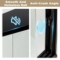 thumbnail image 2 of Spaco 50-54" W × 72" H Tempered Glass with Explosion Proof Film, Aluminum Frame Double Sliding Shower Door for Bathroom, "1/4 (6 mm), Stainless Steel Handle, Black, 2 of 15
