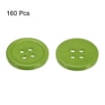 thumbnail image 3 of 160uds 24L Costura Botones 5/8(15mm) Resina Redondo Plano 4 Agujeros Artesanía Botones para Coser Ropa y Bricolaje, Verde, 3 of 5