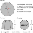 thumbnail image 4 of EighteenTek Screen House for Camping Pop Up Sun Shade Shelter 15'X 15' Gray, 4 of 7