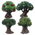 thumbnail image 1 of Modelo de árbol de frutas en miniatura 4pcs decoración del microlandscape árboles de árboles de resina, 1 of 5