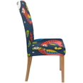 thumbnail image 3 of RYLABLUE Colorful Parrots Stretch Chair Cover Protector Seat Slipcover for Dining Room Hotel Wedding Party Set of 4, 3 of 5