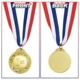 thumbnail image 4 of Uxcell 2.6 Inch Gold Award Medals Winner 1st Prize  Style with Neck Ribbon 3 Pieces, 4 of 6