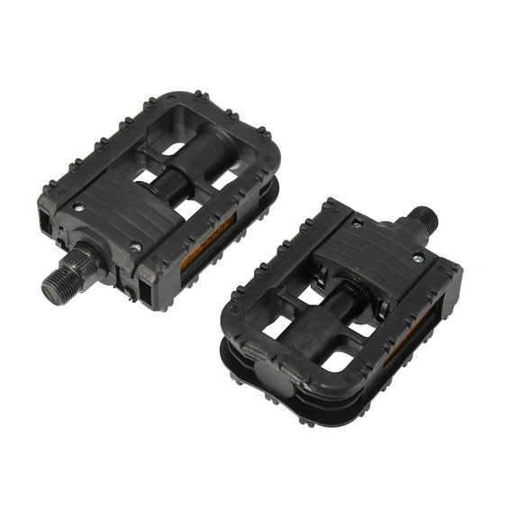 Motoforti Pair Universal MTB Bicycle Non-slip Mountain Bike Folding Platform Pedals Plastic Black