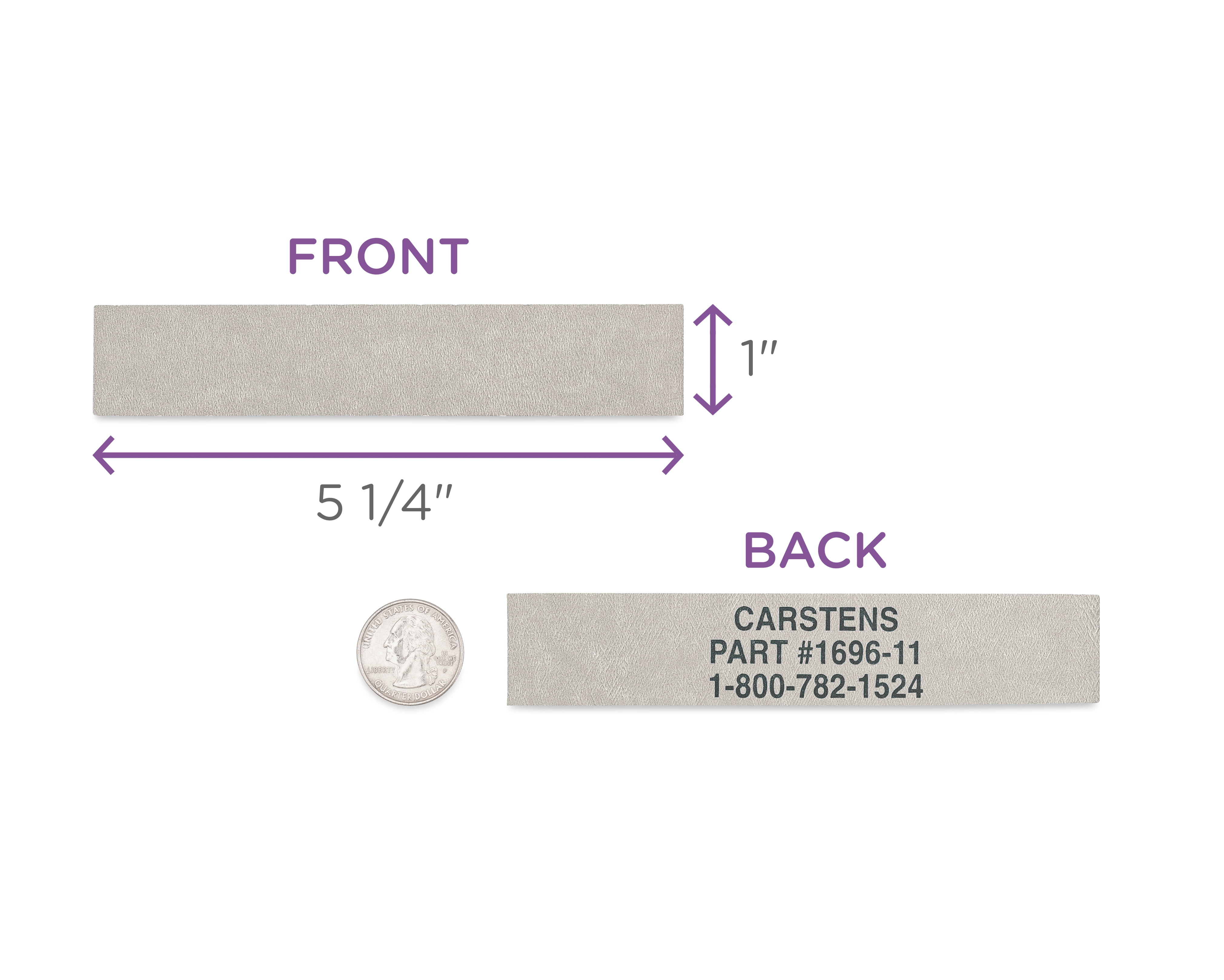 Carstens - Cool Gray 1.5-4 Inch Binder Spine Insert Cards, 5.25 x 1 Inch, Roll of 200 (1696 Series) - Ideal for 1.5-4 Inch Spine Insert Adhesive Pockets